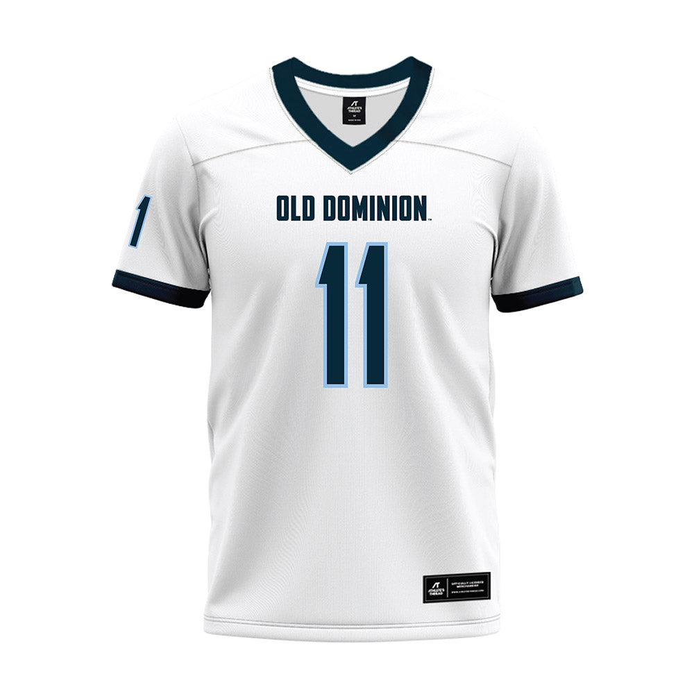 Old Dominion - NCAA Football : TJ Johnson - White Premium Football Jersey-0