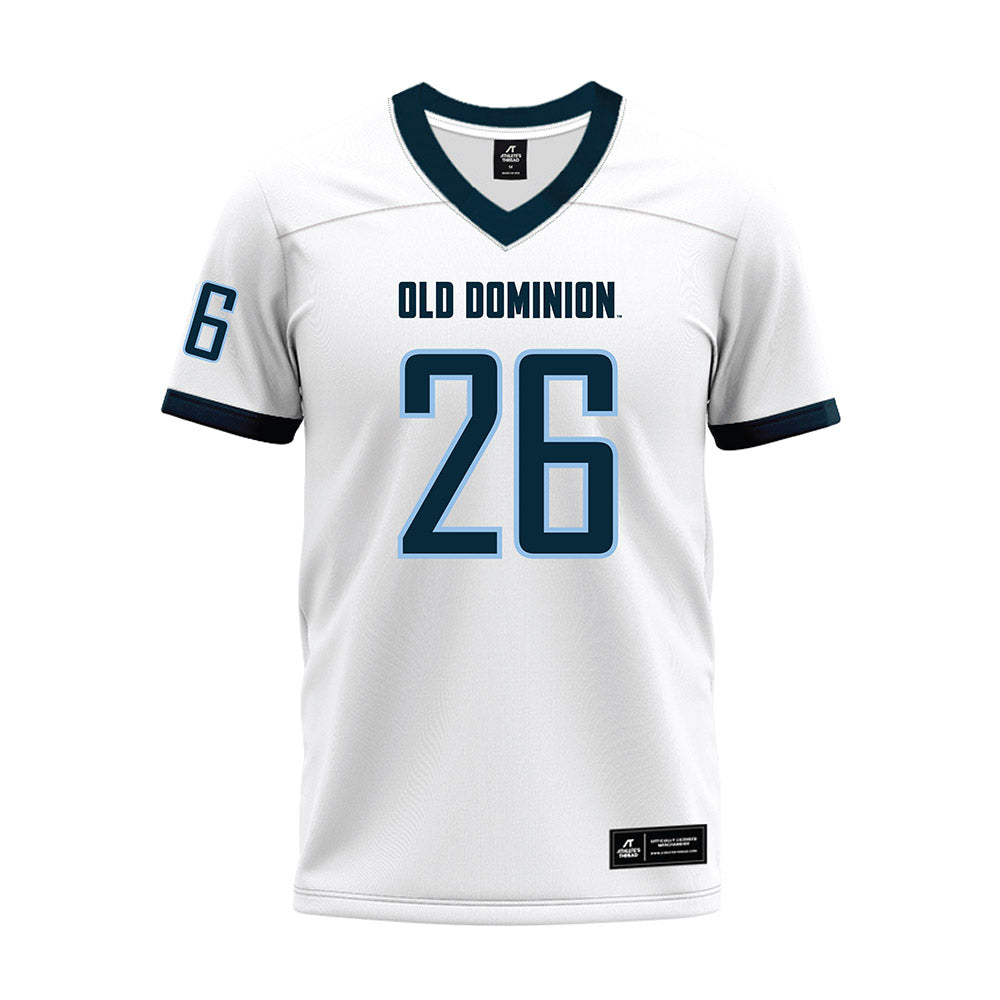 Old Dominion - NCAA Football : Justin Watts - White Premium Football Jersey-0