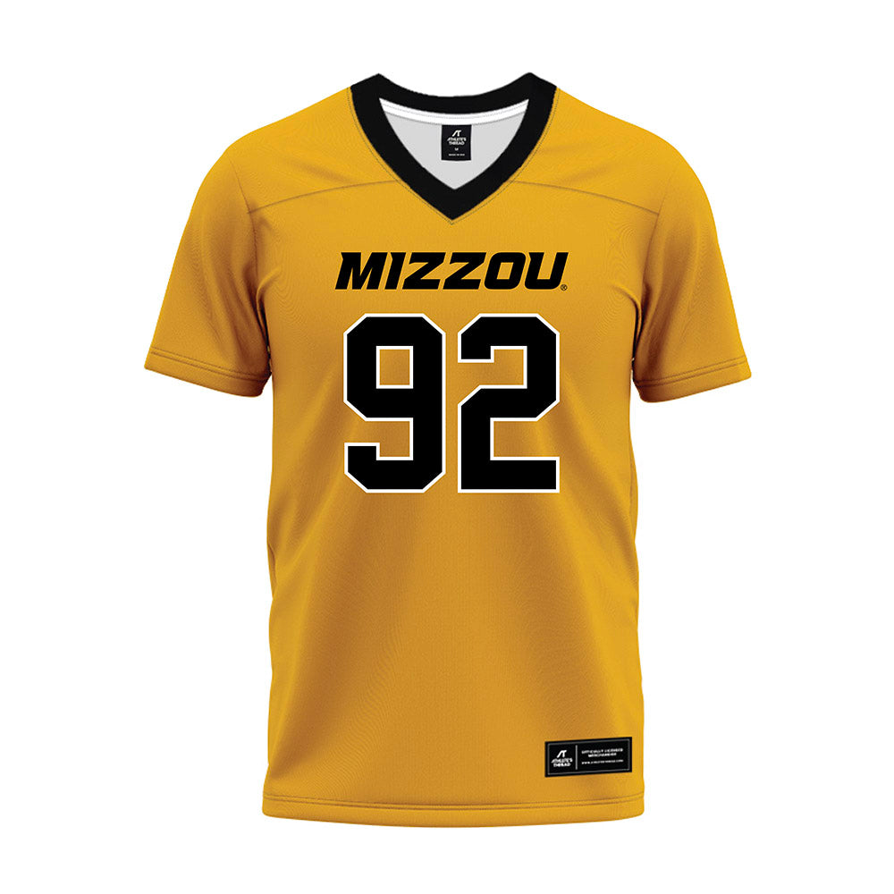 Missouri - NCAA Football : Brody Boehm - Gold Premium Football Jersey