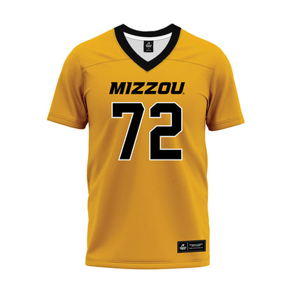 Missouri - NCAA Football : Caleb Pyfrom - Gold Premium Football Jersey