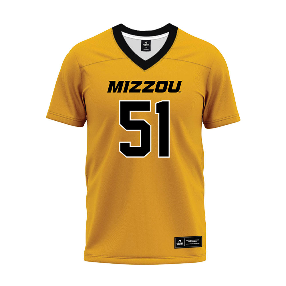 Missouri - NCAA Football : Tyson Ellison - Gold Premium Football Jersey