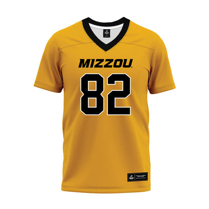 Missouri - NCAA Football : Logan Muckey - Gold Premium Football Jersey