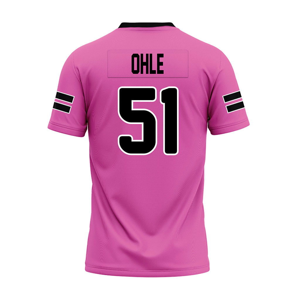 Ohio - NCAA Football : Maverick Ohle - Pink Premium Football Jersey-1