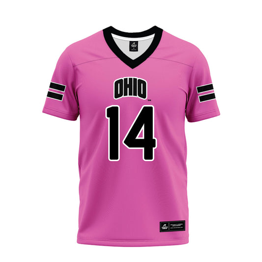 Ohio - NCAA Football : Xander Karagosian - Pink Premium Football Jersey-0