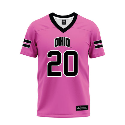 Ohio - NCAA Football : Kendall Bannister - Pink Premium Football Jersey