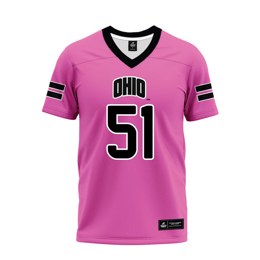 Ohio - NCAA Football : Maverick Ohle - Pink Premium Football Jersey-0