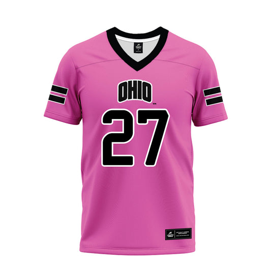 Ohio - NCAA Football : Jack Fries - Pink Premium Football Jersey