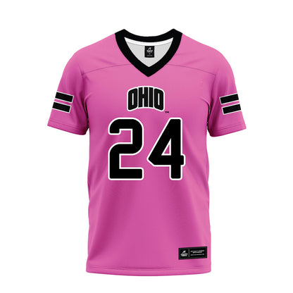 Ohio - NCAA Football : Dj Morton - Pink Premium Football Jersey