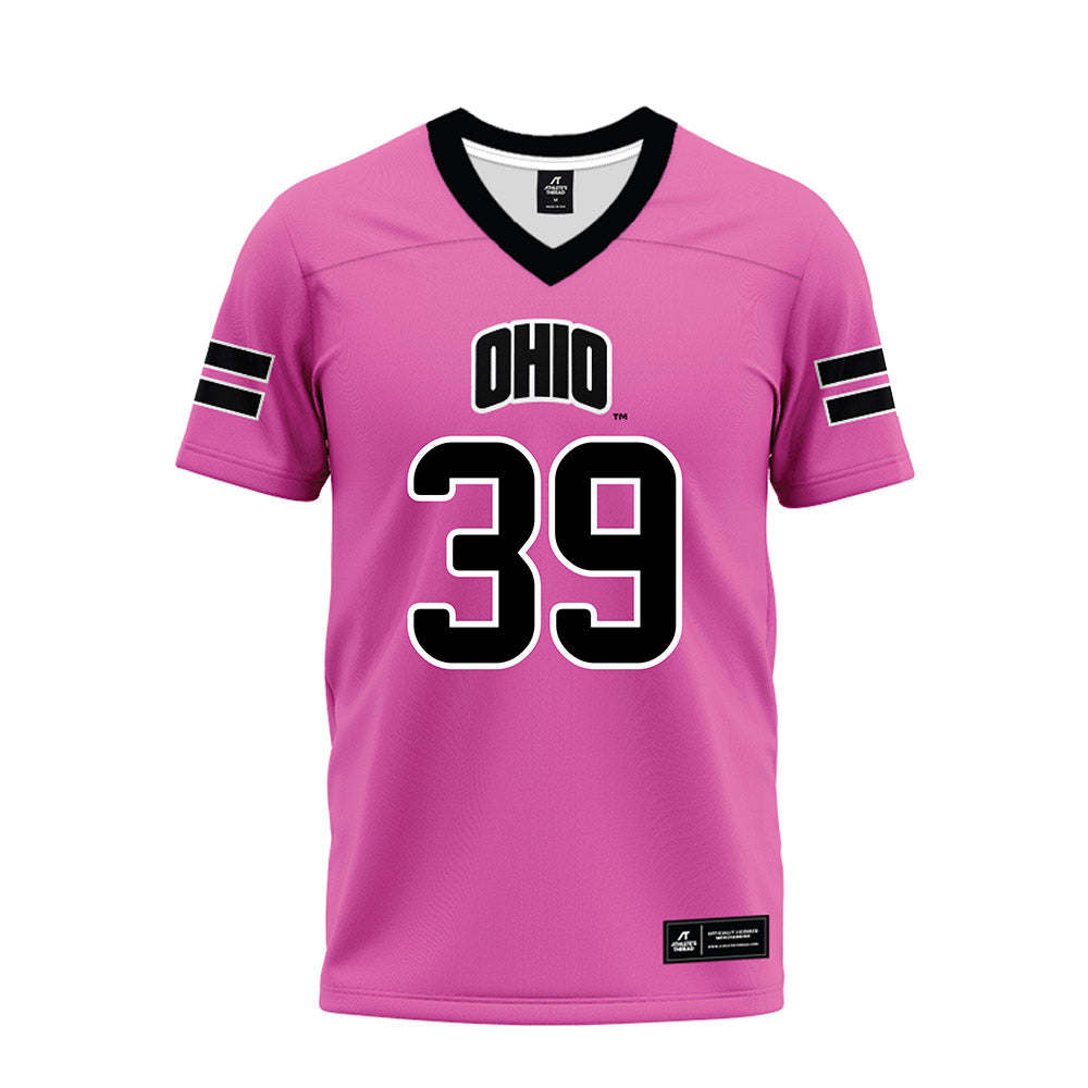 Ohio - NCAA Football : Colby Garfield - Pink Premium Football Jersey