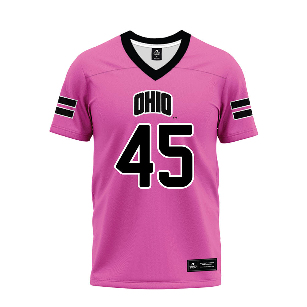 Ohio - NCAA Football : Brady Wharton - Pink Premium Football Jersey-0
