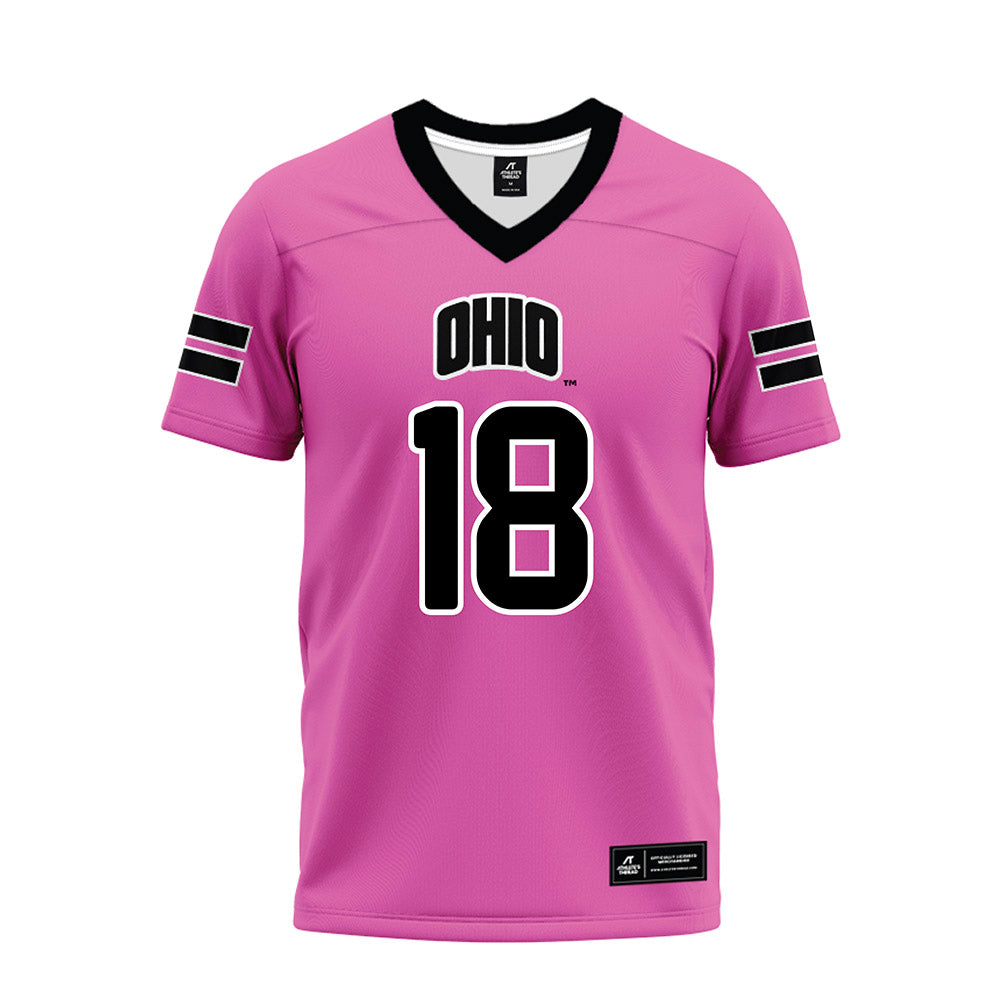 Ohio - NCAA Football : Miles Cremascoli - Pink Premium Football Jersey