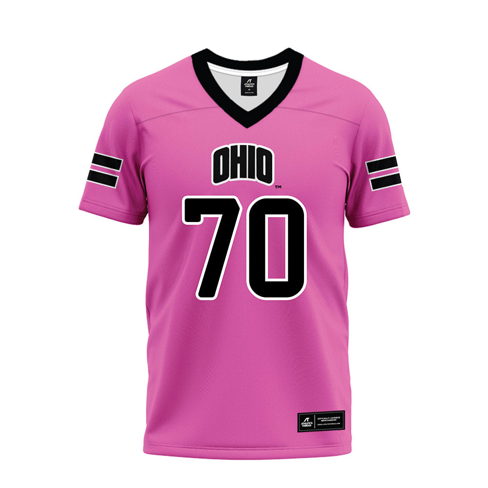 Ohio - NCAA Football : JJ Johnson - Pink Premium Football Jersey-0