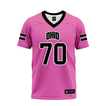 Ohio - NCAA Football : JJ Johnson - Pink Premium Football Jersey-0