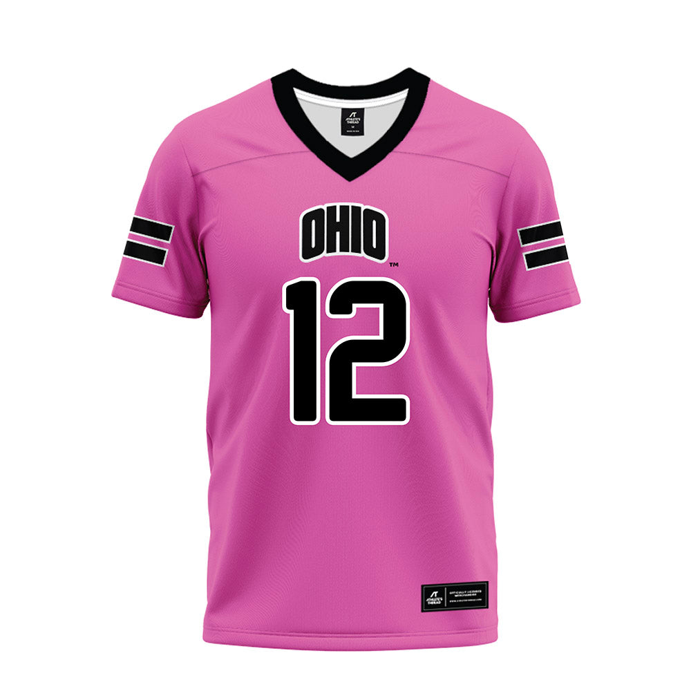 Ohio - NCAA Football : Jay Crable - Pink Premium Football Jersey-0