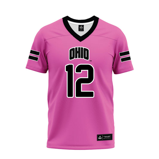 Ohio - NCAA Football : Jay Crable - Pink Premium Football Jersey-0