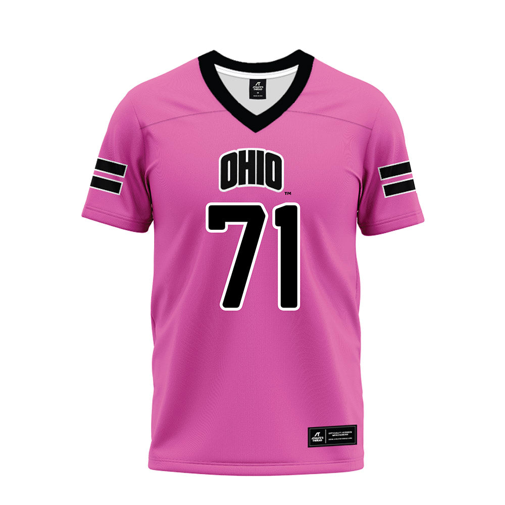 Ohio - NCAA Football : Aidan Johnson - Pink Premium Football Jersey-0