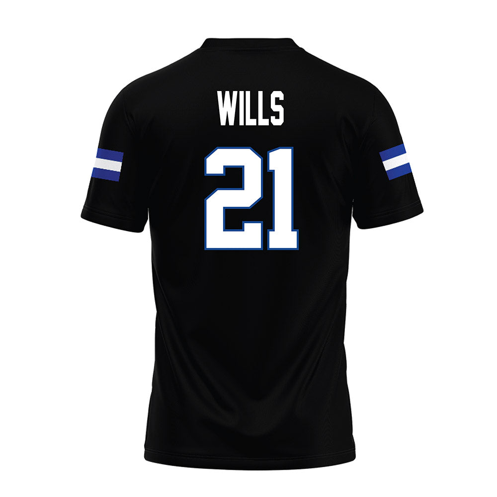 Grand Valley - NCAA Football : Quinn Wills - Black Premium Football Jersey-1