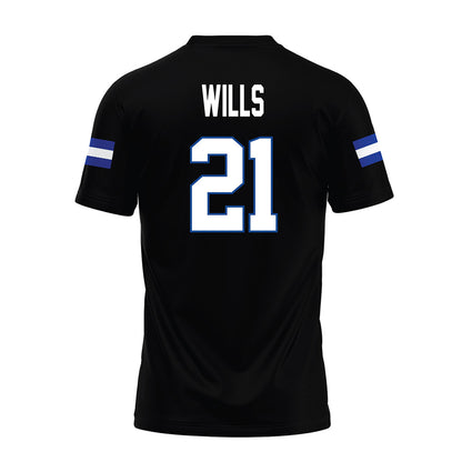 Grand Valley - NCAA Football : Quinn Wills - Black Premium Football Jersey-1