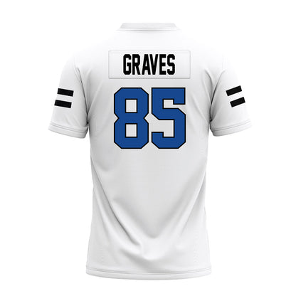Grand Valley - NCAA Football : Eli Graves - White Premium Football Jersey-1