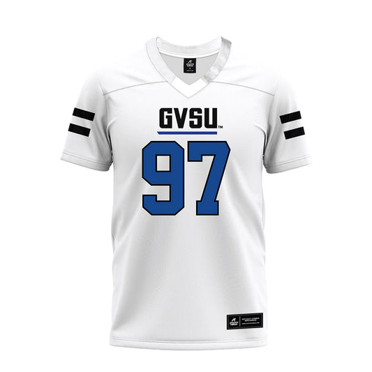 Grand Valley - NCAA Football : Camren VanSolkema - White Premium Football Jersey-0