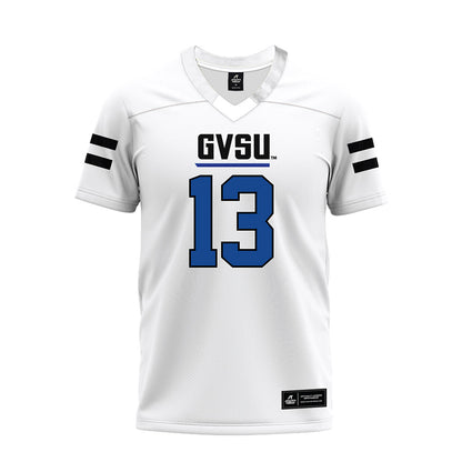 Grand Valley - NCAA Football : Cade Peterson - White Premium Football Jersey-0