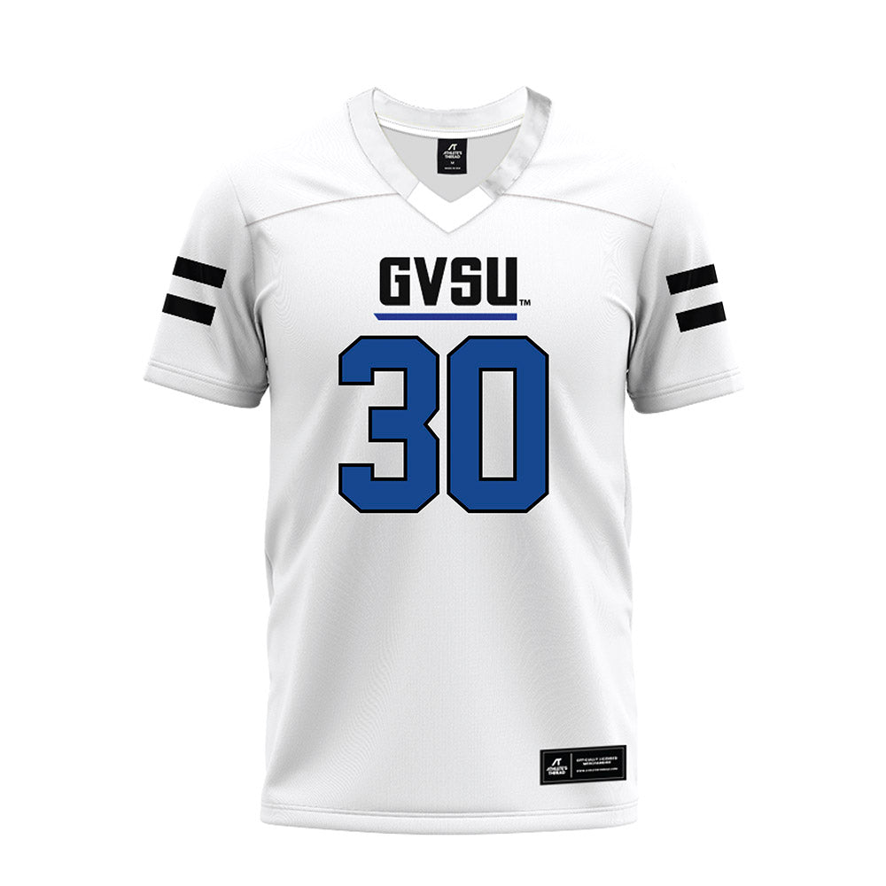 Grand Valley - NCAA Football : Derrick Woods Jr. - White Premium Football Jersey-0