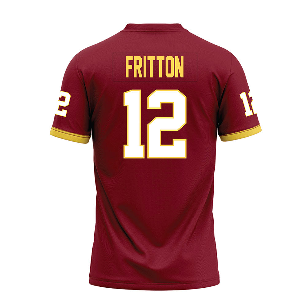 NSU - NCAA Football : Collin Fritton - Maroon Premium Football Jersey-1