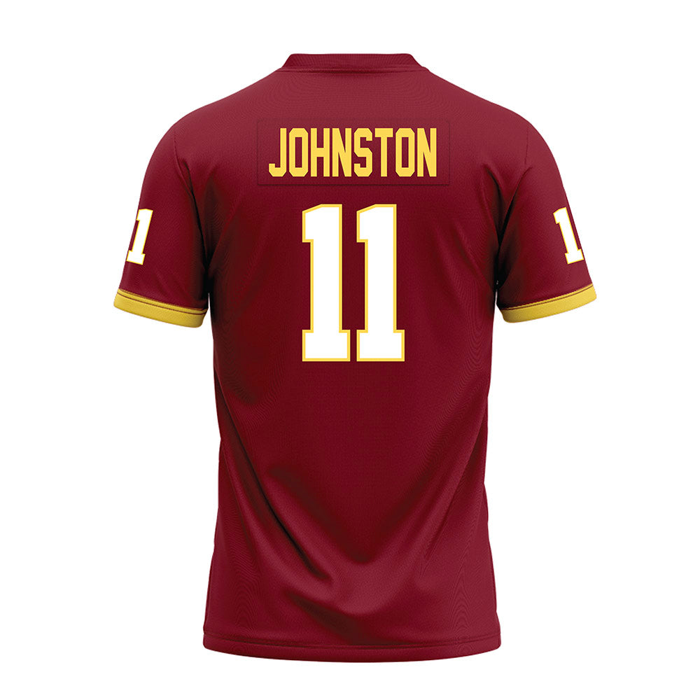 NSU - NCAA Football : Kiyon Johnston - Maroon Premium Football Jersey-1