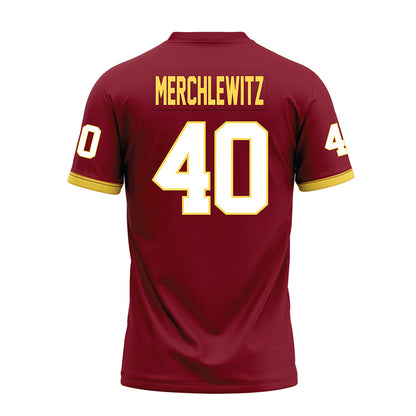 NSU - NCAA Football : Jake Merchlewitz - Maroon Premium Football Jersey-1
