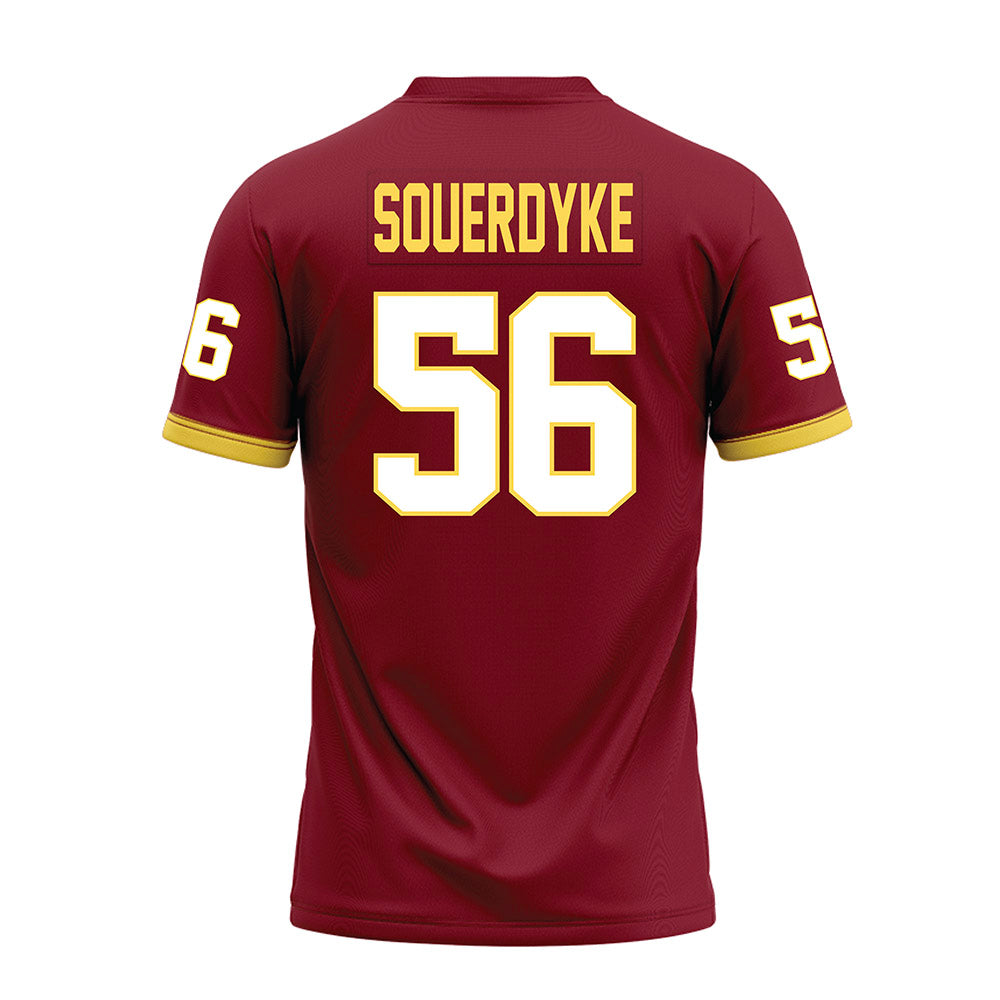 NSU - NCAA Football : Sam Souerdyke - Maroon Premium Football Jersey-1
