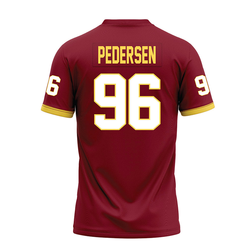 NSU - NCAA Football : Brock Pedersen - Maroon Premium Football Jersey-1