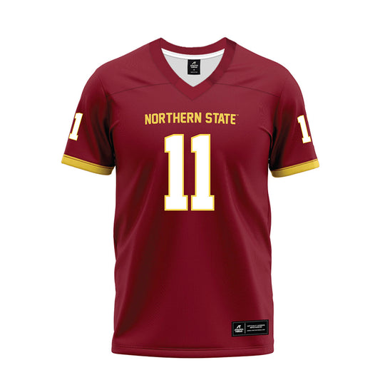 NSU - NCAA Football : Kiyon Johnston - Maroon Premium Football Jersey-0