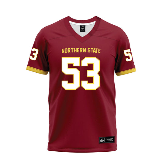 NSU - NCAA Football : Graham Borden - Maroon Premium Football Jersey-0