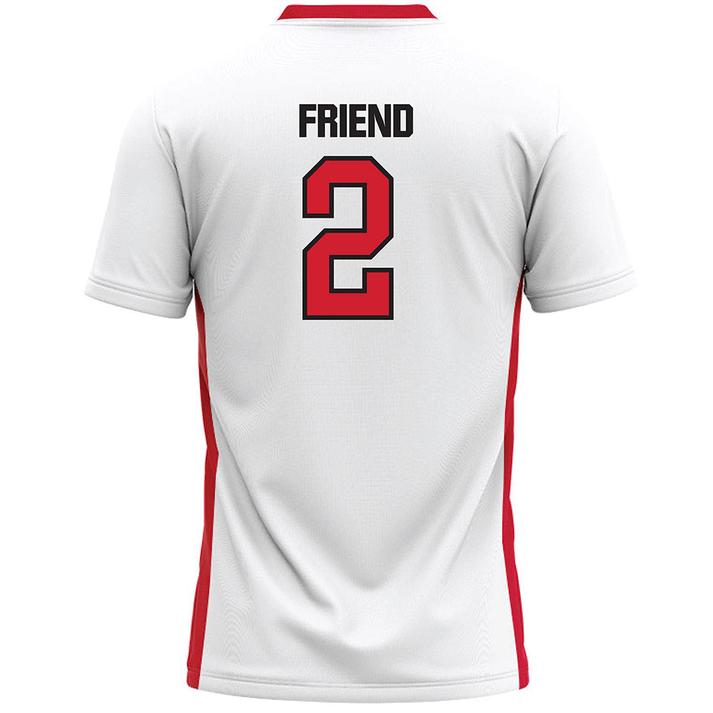 Tampa - NCAA Men's Lacrosse : Zack Friend - White Lacrosse Jersey-1