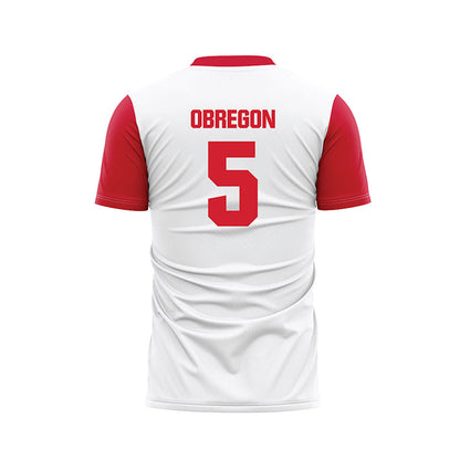 Tampa - NCAA Men's Soccer : Andy Obregon - White Soccer Jersey-1