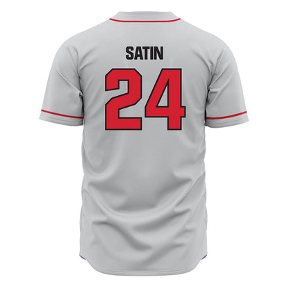 Tampa - NCAA Baseball : Robert Satin - Grey Jersey-1