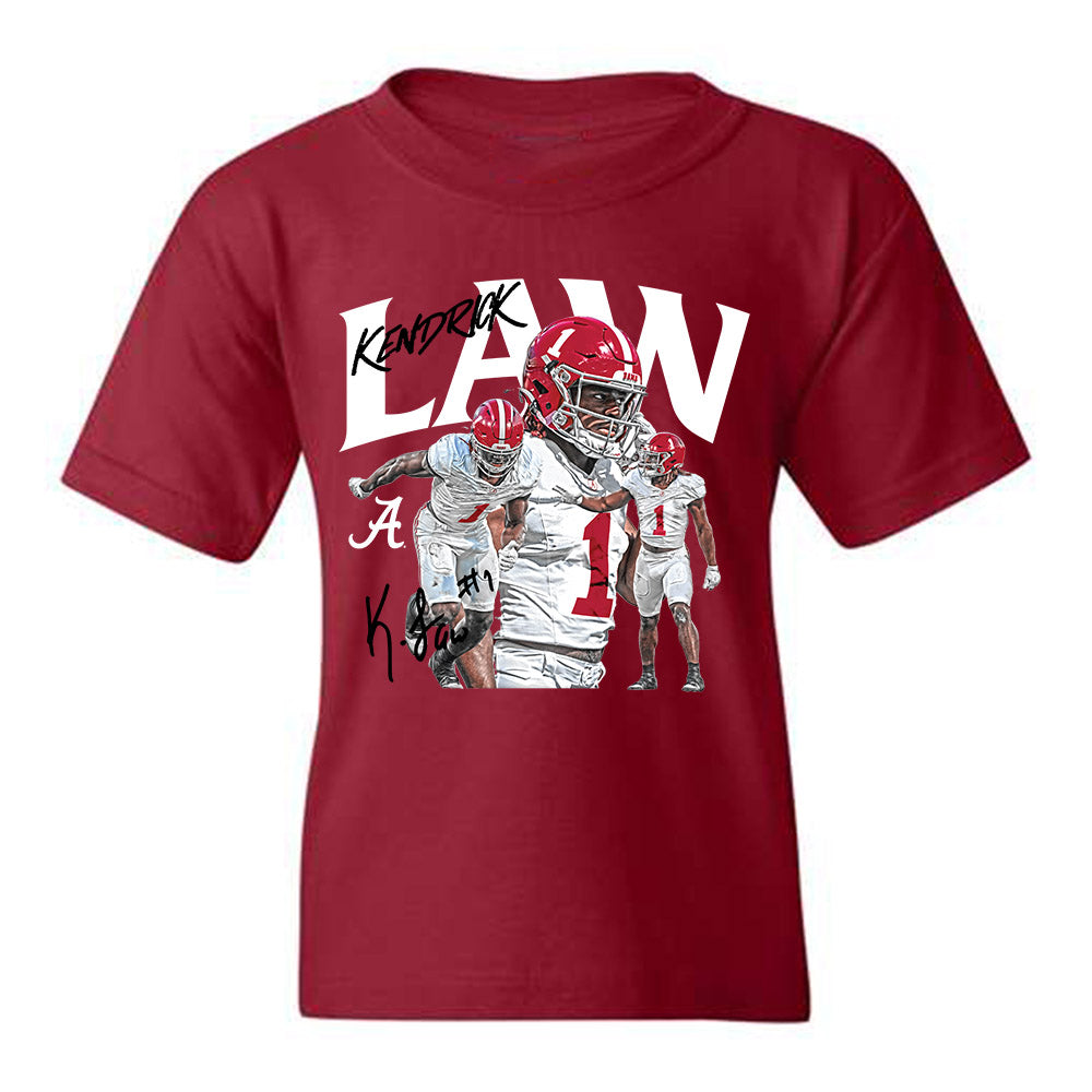 Alabama - NCAA Football : Kendrick Law - Youth T-Shirt