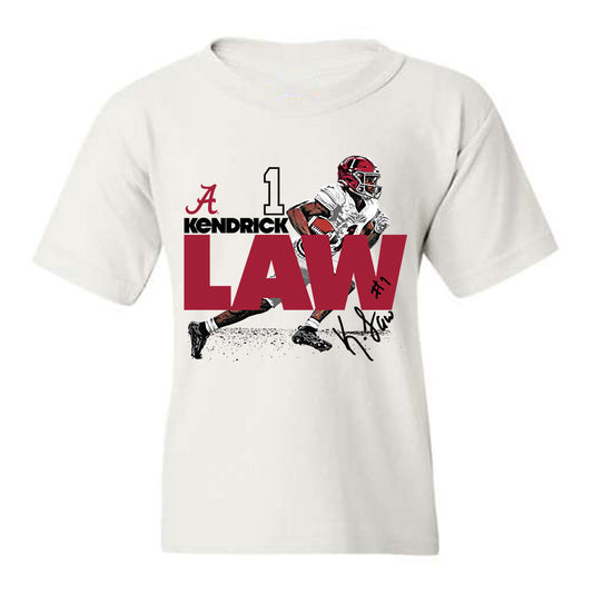 Alabama - NCAA Football : Kendrick Law - Youth T-Shirt Individual Caricature