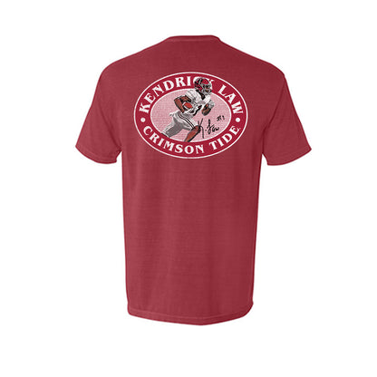 Alabama - NCAA Football : Kendrick Law - Short Sleeves Pocket T-Shirt Individual Caricature