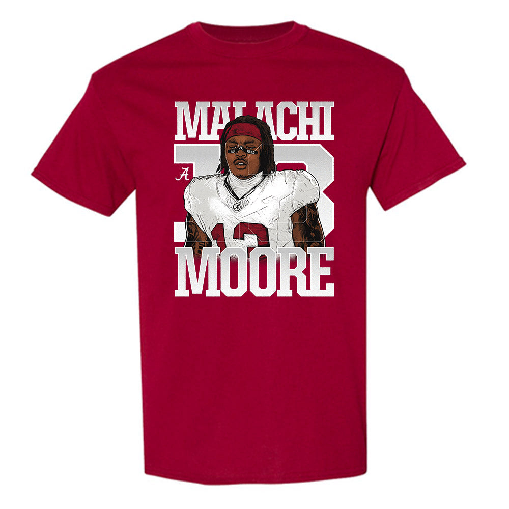 Alabama - NCAA Football : Malachi Moore - T-Shirt Individual Caricature