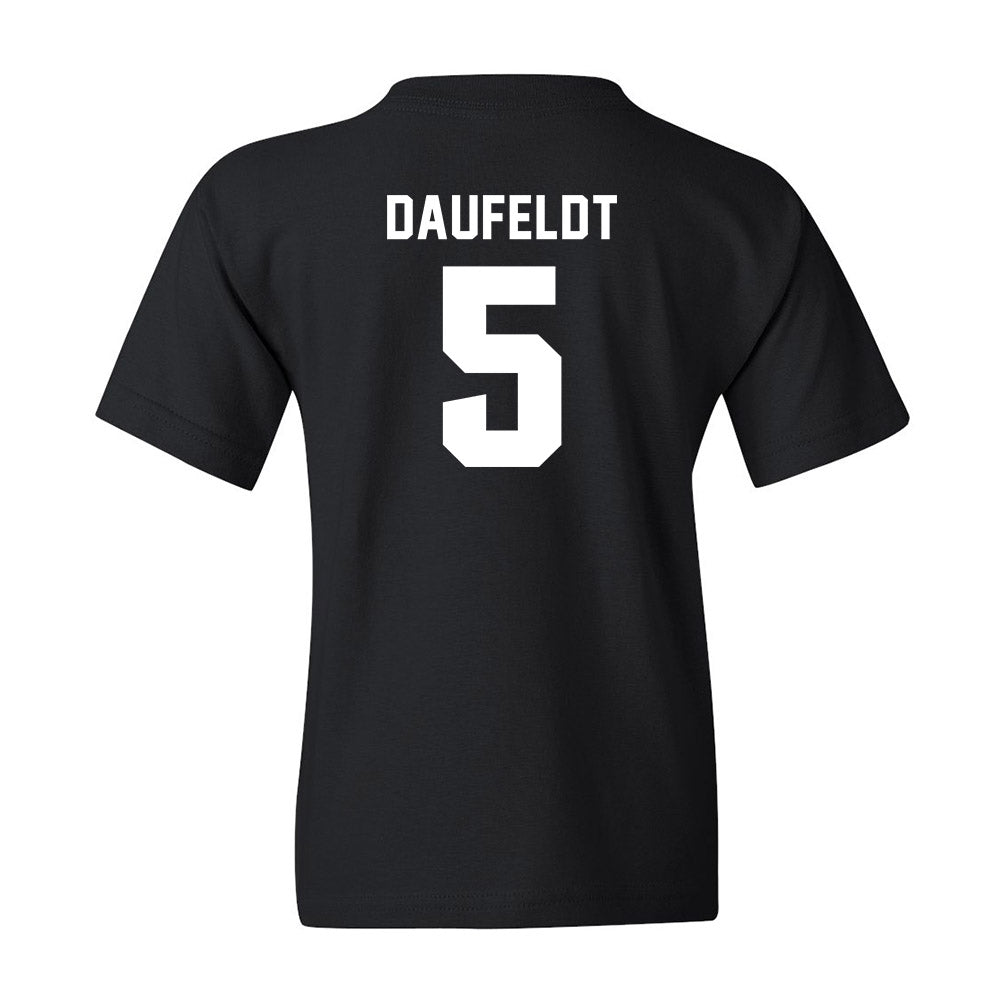 Drake - NCAA Women's Volleyball : Macy Daufeldt - Youth T-Shirt