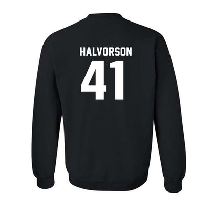 Drake - NCAA Football : Spencer Halvorson - Classic Shersey Crewneck Sweatshirt-1