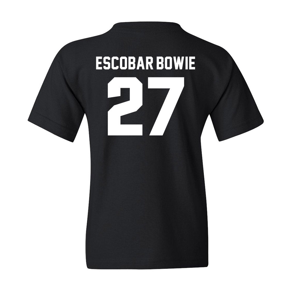 Drake - NCAA Men's Soccer : Zacarias Escobar-Bowie - Youth T-Shirt