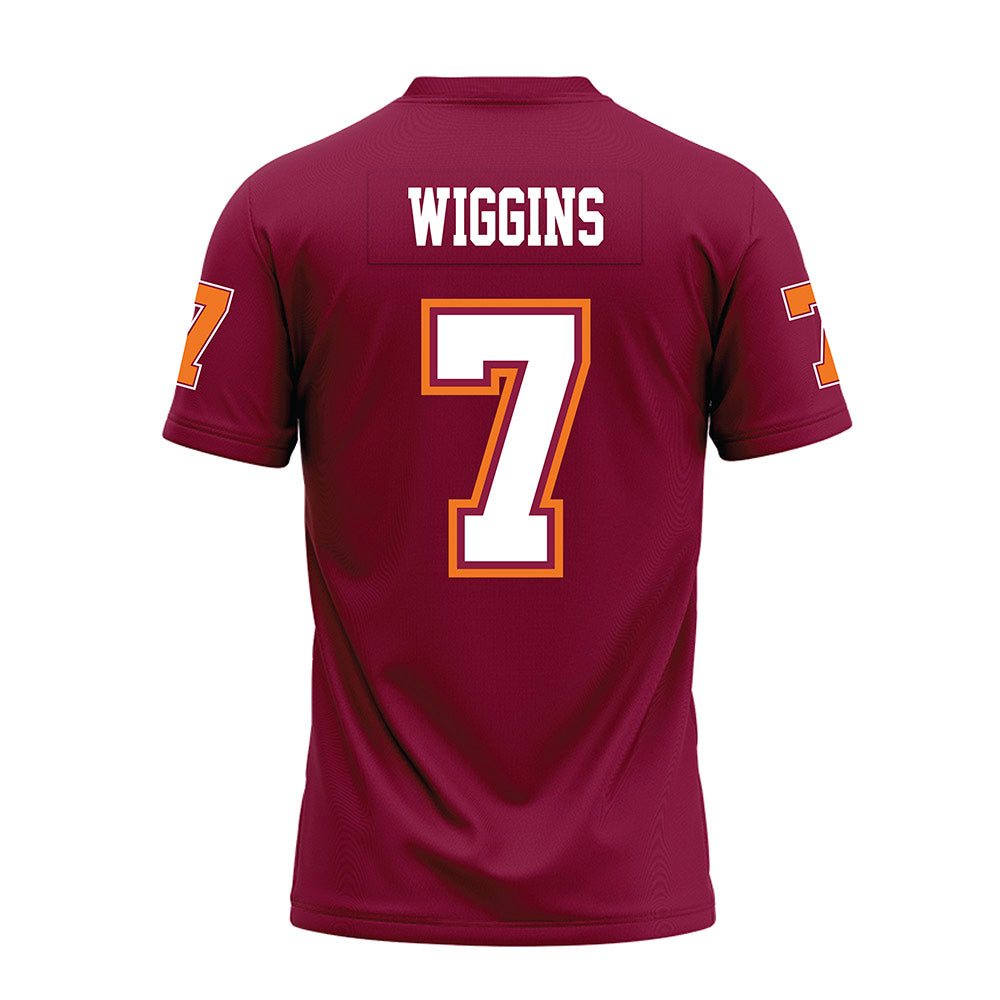 Virginia Tech - NCAA Football : Chanz Wiggins - Maroon Premium Football Jersey