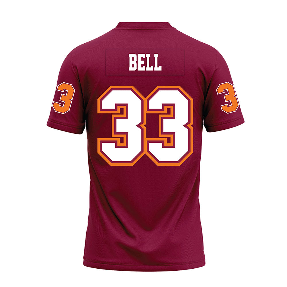Virginia Tech - NCAA Football : Ben Bell - Maroon Premium Football Jersey-1