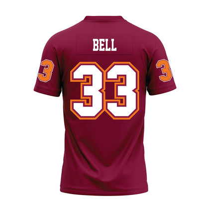 Virginia Tech - NCAA Football : Ben Bell - Maroon Premium Football Jersey-1