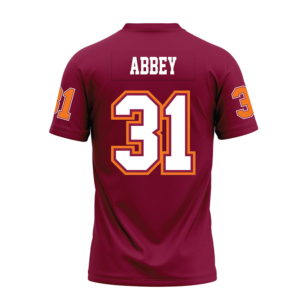 Virginia Tech - NCAA Football : Jason Abbey - Maroon Premium Football Jersey-1