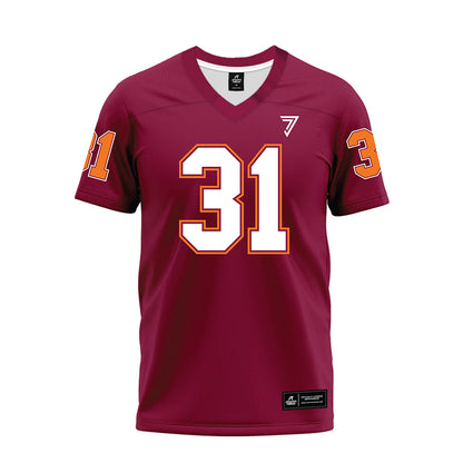 Virginia Tech - NCAA Football : Jason Abbey - Maroon Premium Football Jersey-0