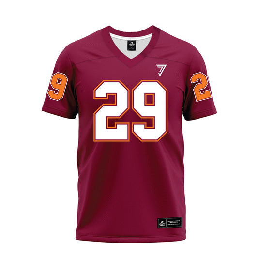 Virginia Tech - NCAA Football : Jahmari DeLoatch - Maroon Premium Football Jersey-0