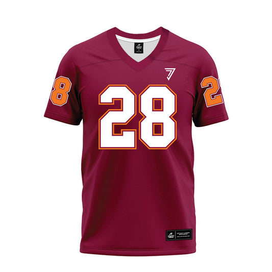 Virginia Tech - NCAA Football : Knahlij Harrell - Maroon Premium Football Jersey-0